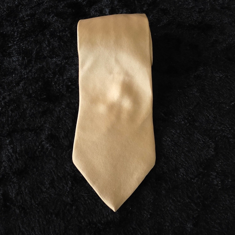 ZYLOS George Machado Mens Gold Yellow Tie 100% Imported Silk Work Formal Necktie